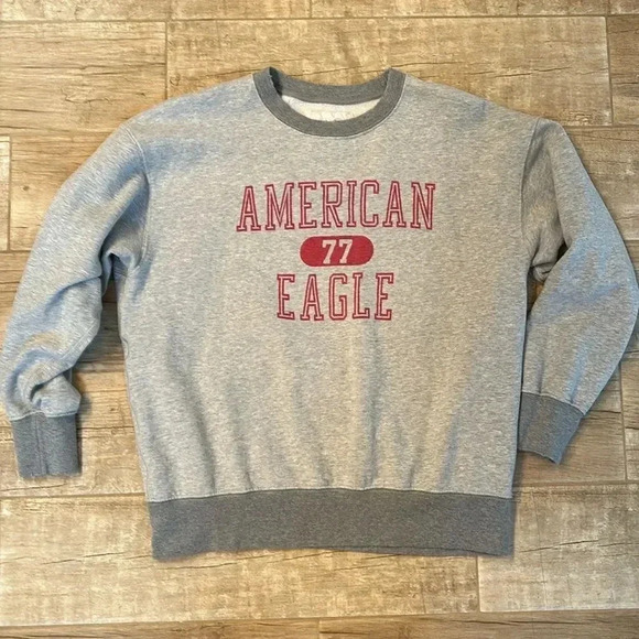 American Eagle, red and gray sweatshirt - Picture 1 of 3